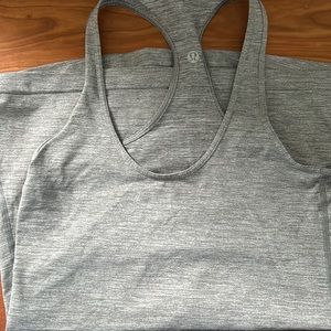 Grey lululemon workout top
